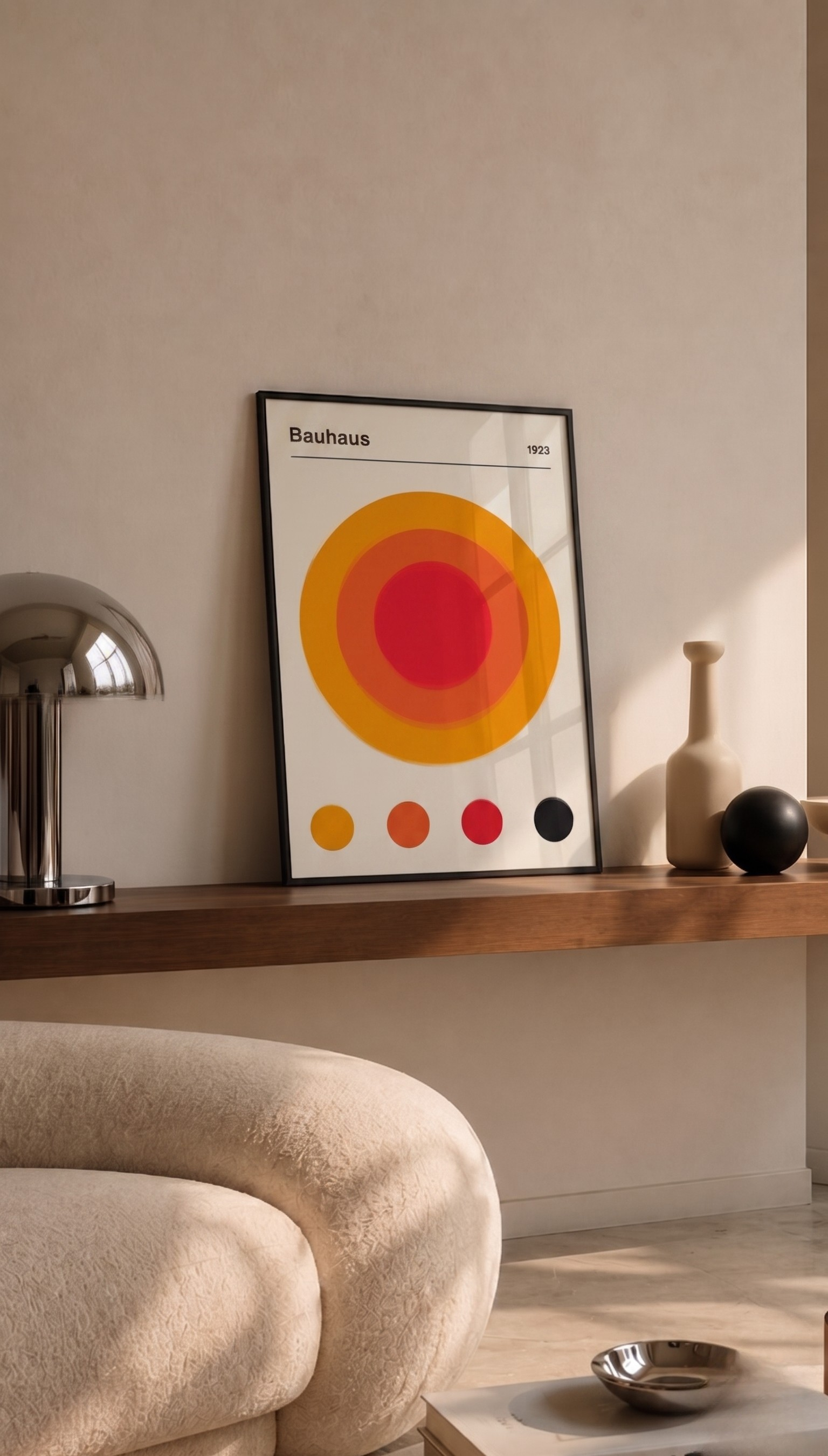 Círculos Concéntricos Naranja — Bauhaus