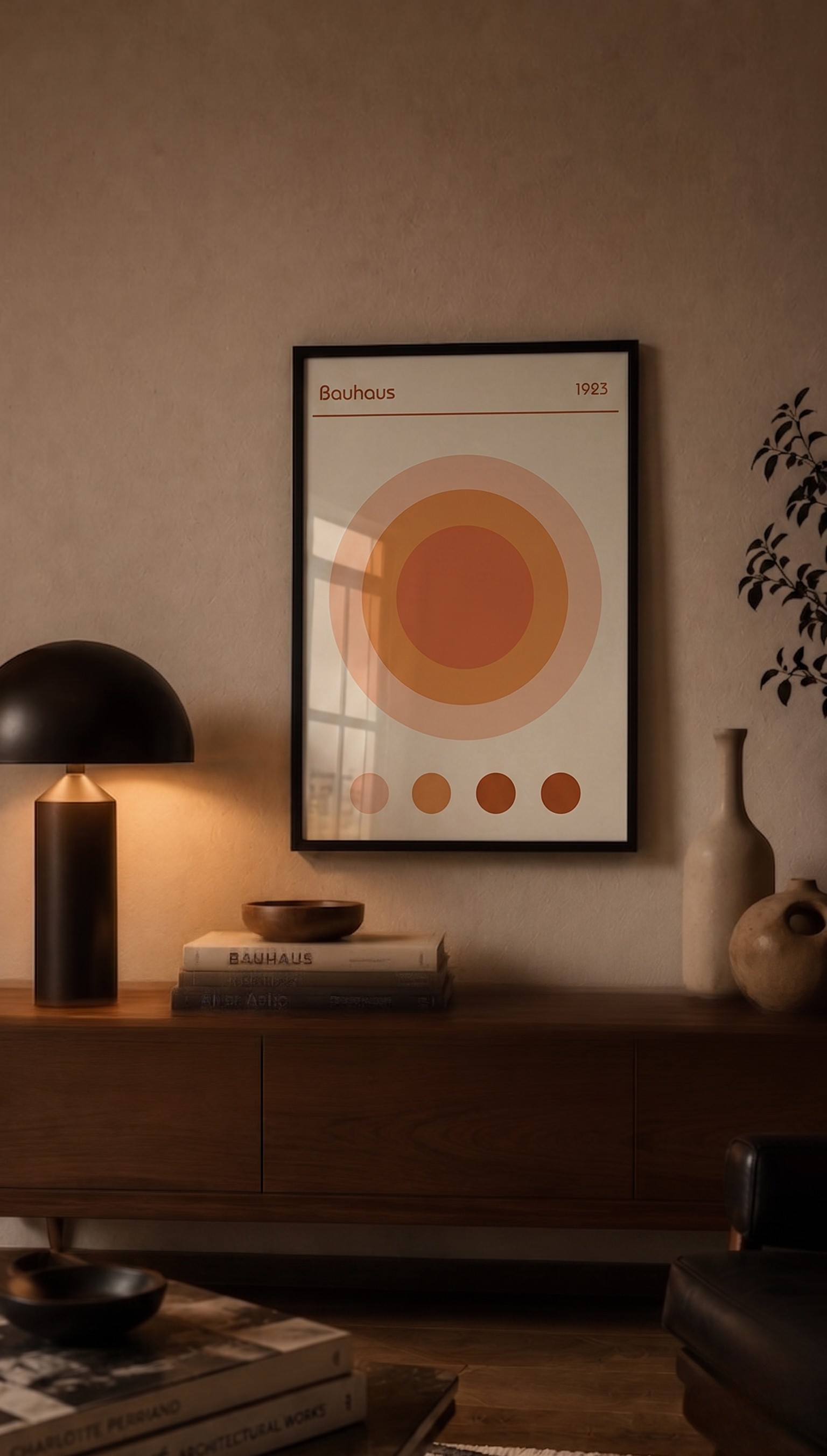 Círculos Concéntricos Terracota — Bauhaus