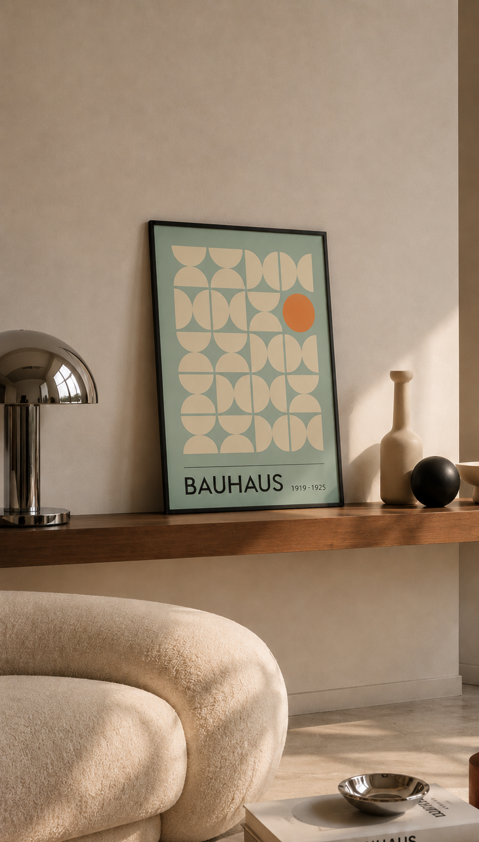 Semicírculos Teal — Bauhaus