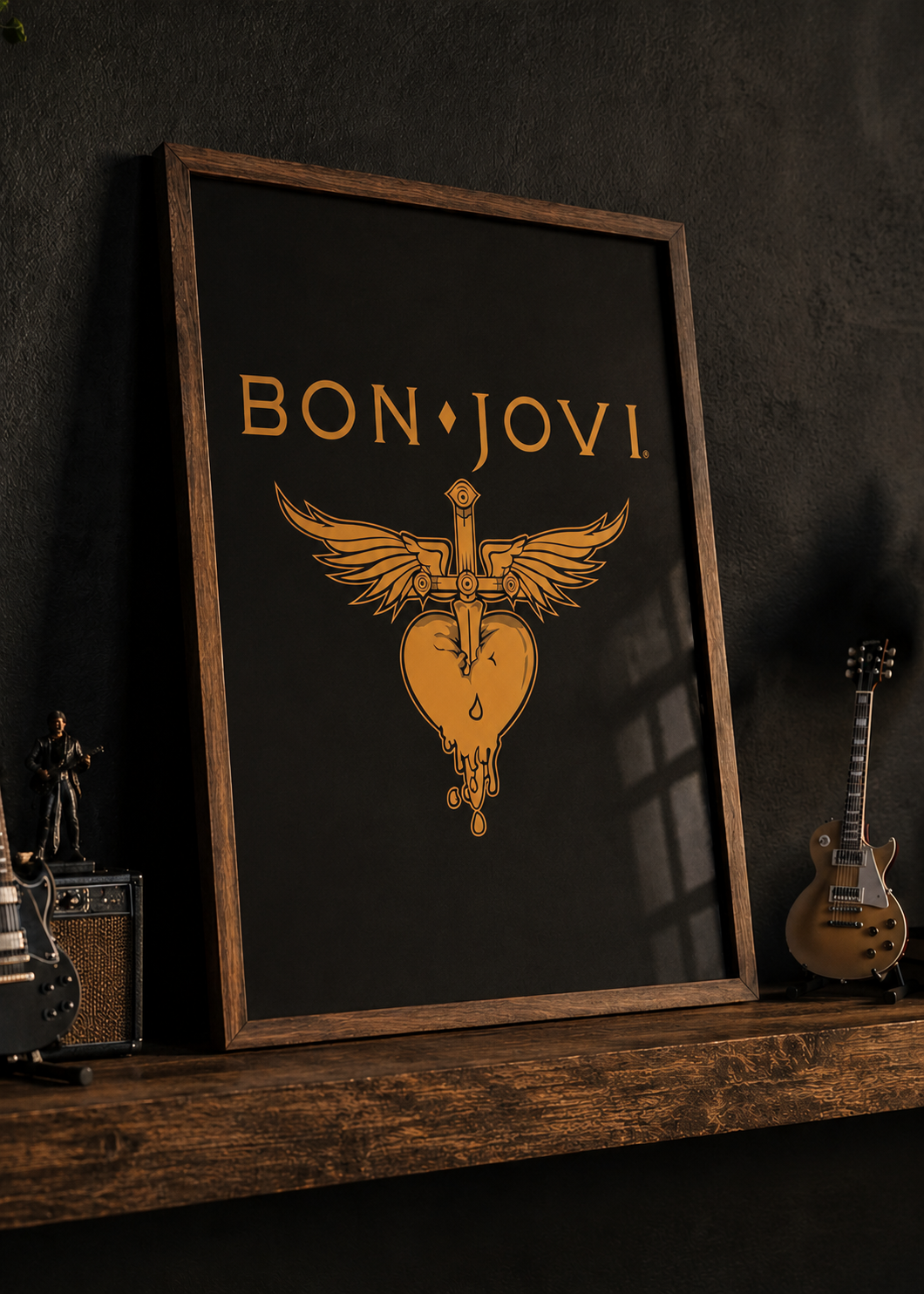 Bon Jovi Logo Dorado — Rock