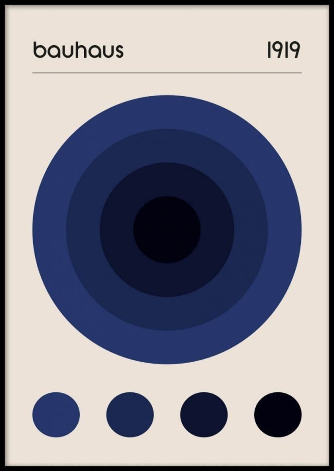 Círculos Concéntricos Navy — Bauhaus