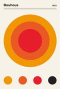 Círculos Concéntricos Naranja — Bauhaus