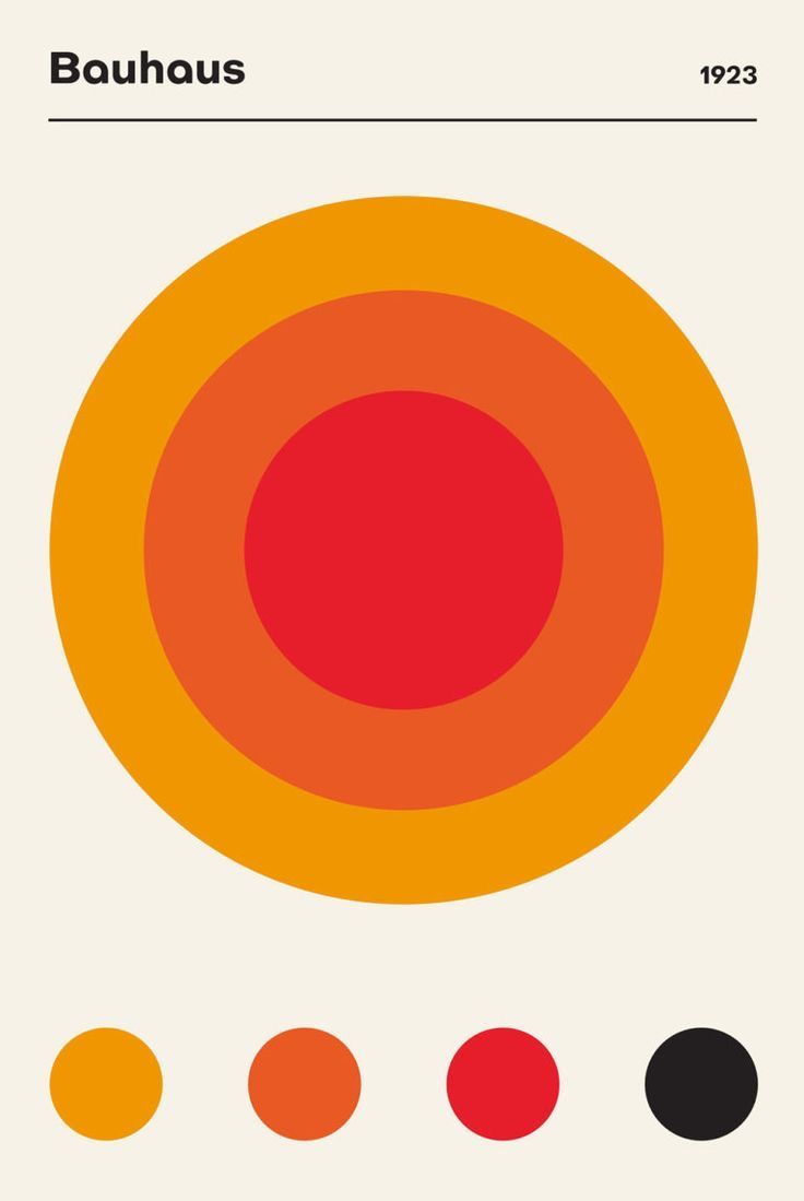 Círculos Concéntricos Naranja — Bauhaus