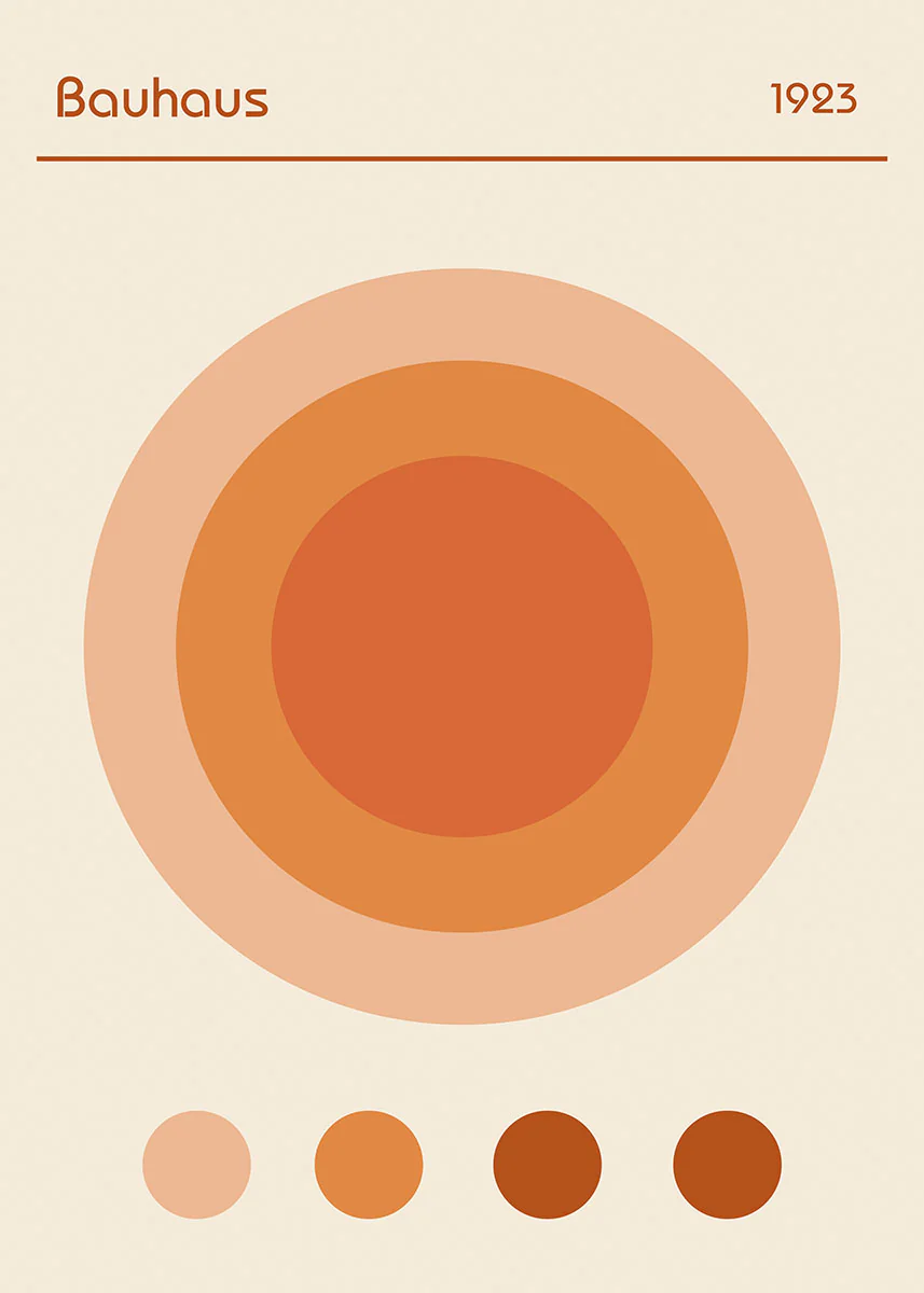 Círculos Concéntricos Terracota — Bauhaus