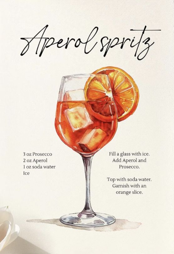 Aperol Spritz Acuarela — Coctelería