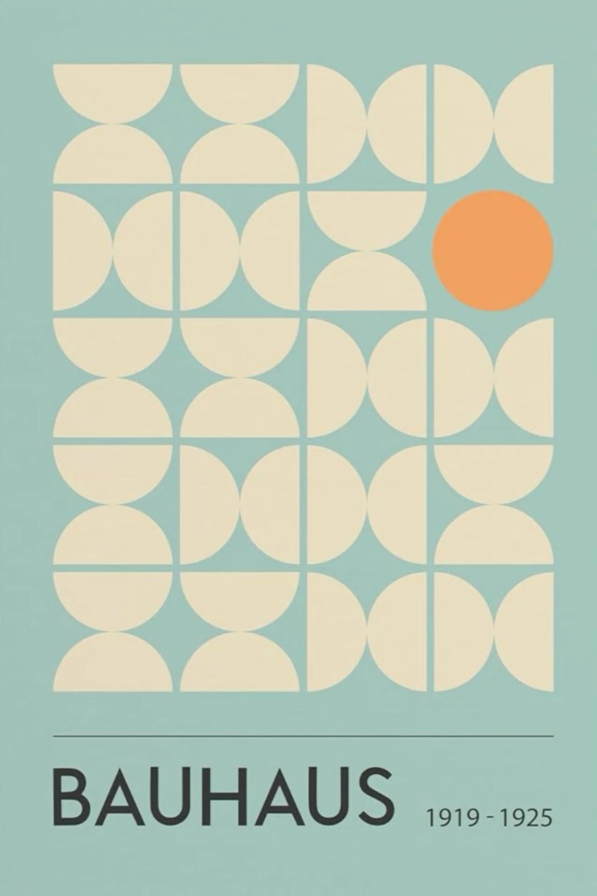 Semicírculos Teal — Bauhaus