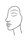 Rostro en Calma — Line Art