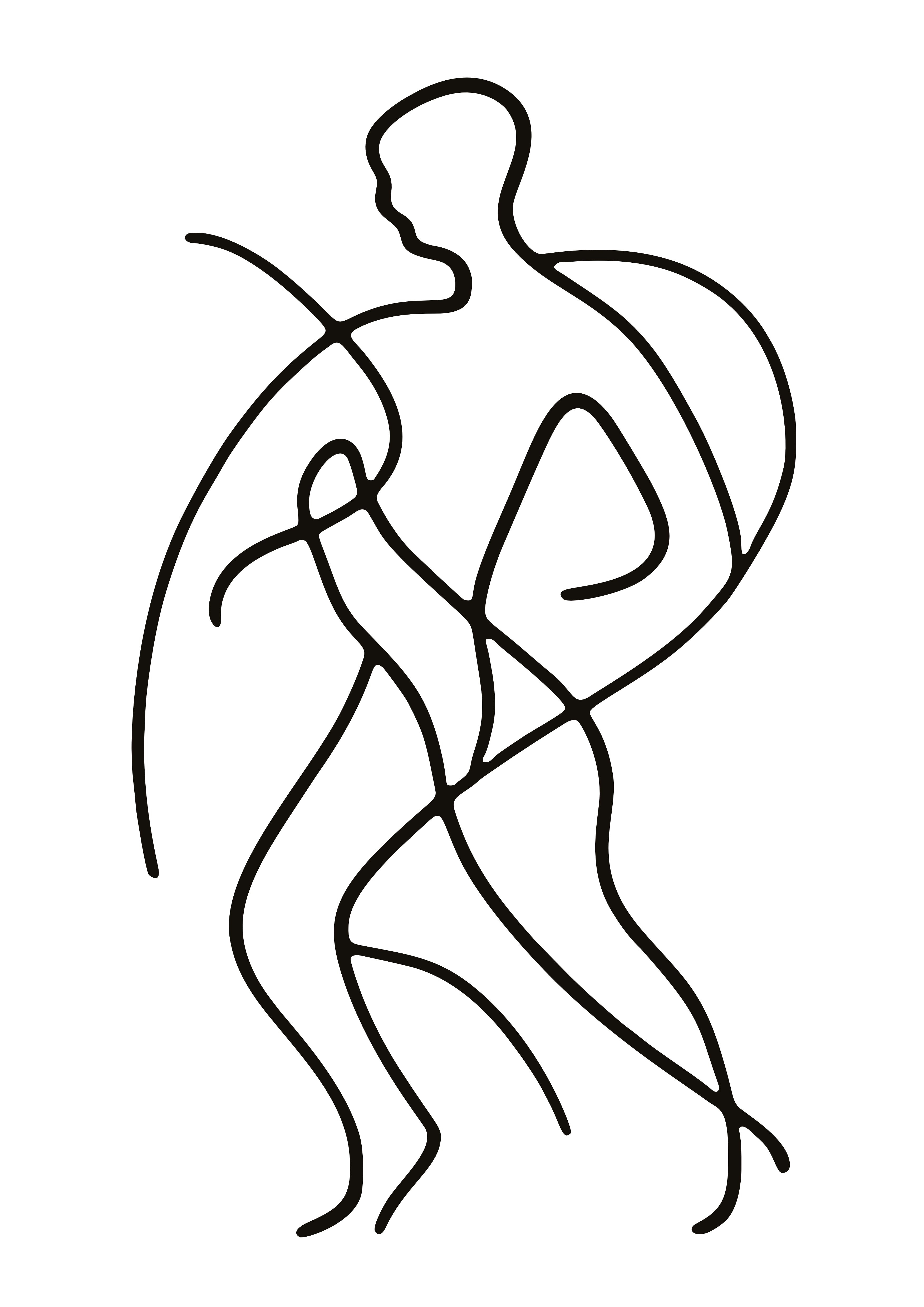 Fluir — Line Art