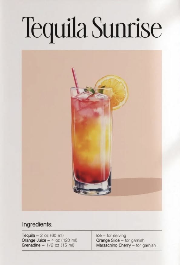 Tequila Sunrise — Coctelería