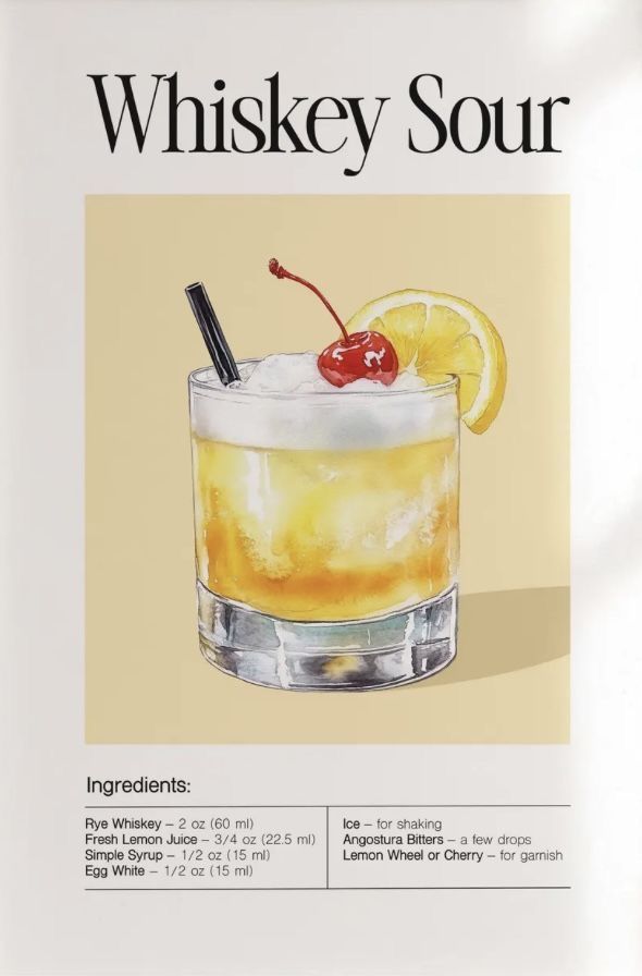 Whiskey Sour Acuarela — Coctelería